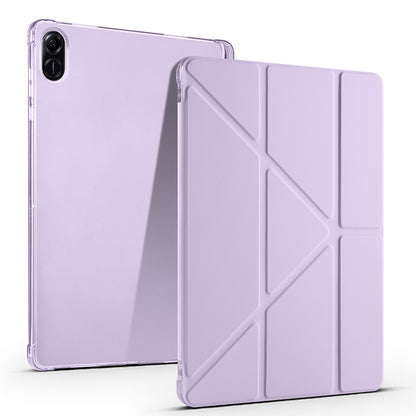 Honor Pad X8A Kılıf Zore Tri Folding Kalem Bölmeli Standlı Kılıf Lila