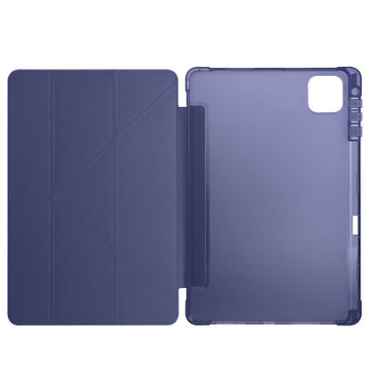 Honor Pad X9A Kılıf Zore Tri Folding Kalem Bölmeli Standlı Kılıf Mavi