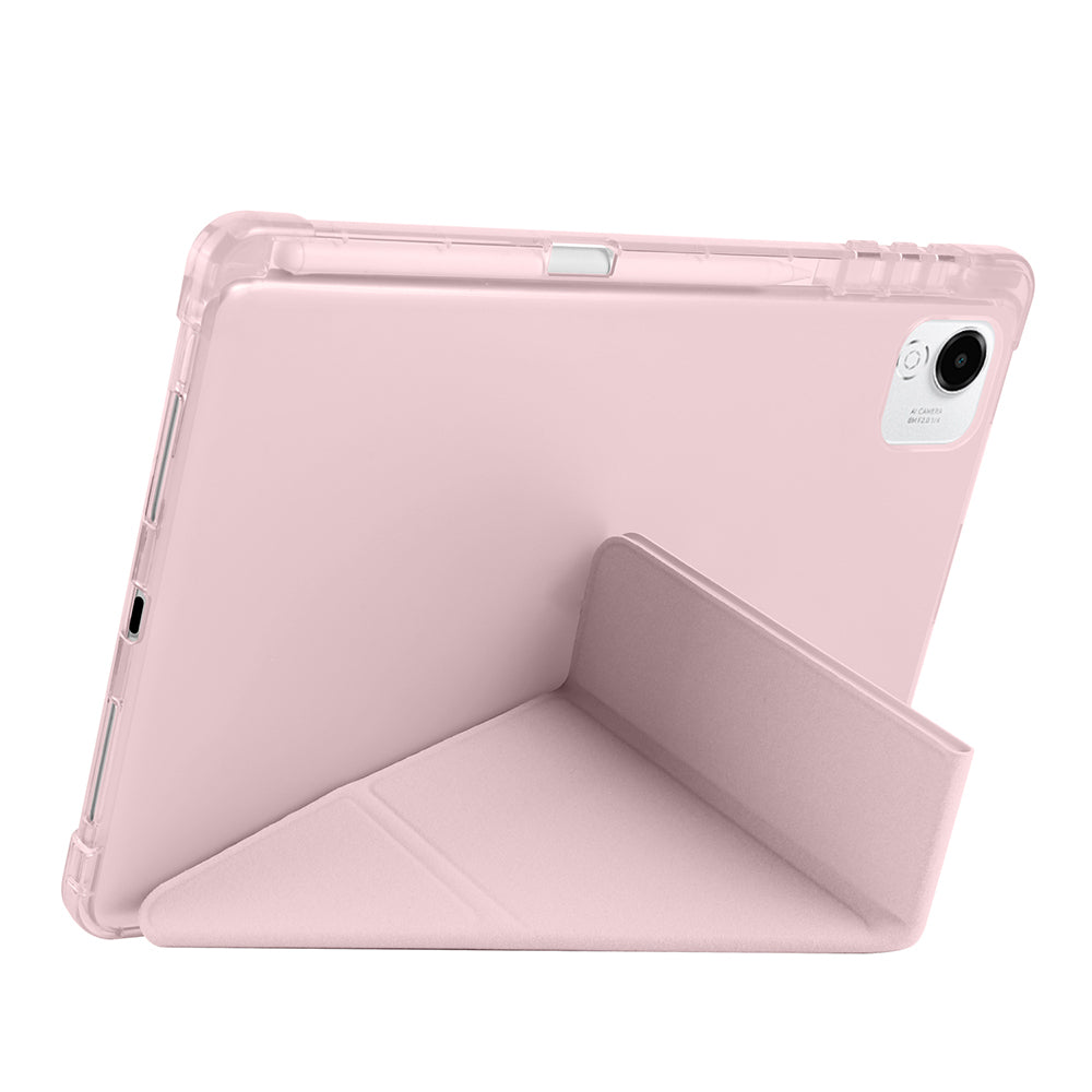 Honor Pad X9A Kılıf Zore Tri Folding Kalem Bölmeli Standlı Kılıf Koyu Yeşil