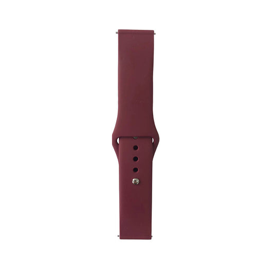 Huawei GT2 42mm Band Serisi 20mm Klasik Kordon Silikon Strap Kayış Red Wine