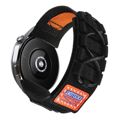 Huawei GT2 46mm Zore KRD-112 22mm Orbital Örgülü Halat Tasarımlı Naylon Kumaş Hasır Kordon Mavi