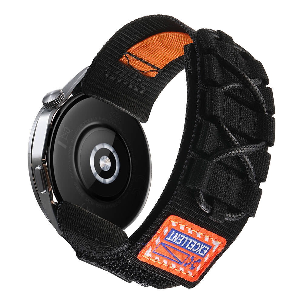 Huawei GT2 46mm Zore KRD-112 22mm Orbital Örgülü Halat Tasarımlı Naylon Kumaş Hasır Kordon Yeşil