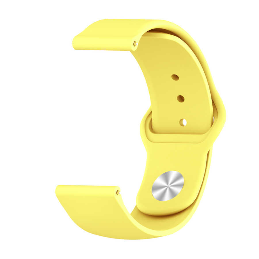 Huawei GT4 41mm KRD-11 18mm Silikon Kordon Sarı