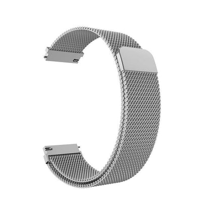 Huawei GT4 41mm Zore KRD-01 18mm Metal Hasır Kordon Gümüş