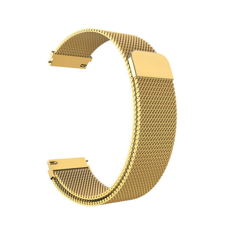 Huawei GT4 41mm Zore KRD-01 18mm Metal Hasır Kordon Gold