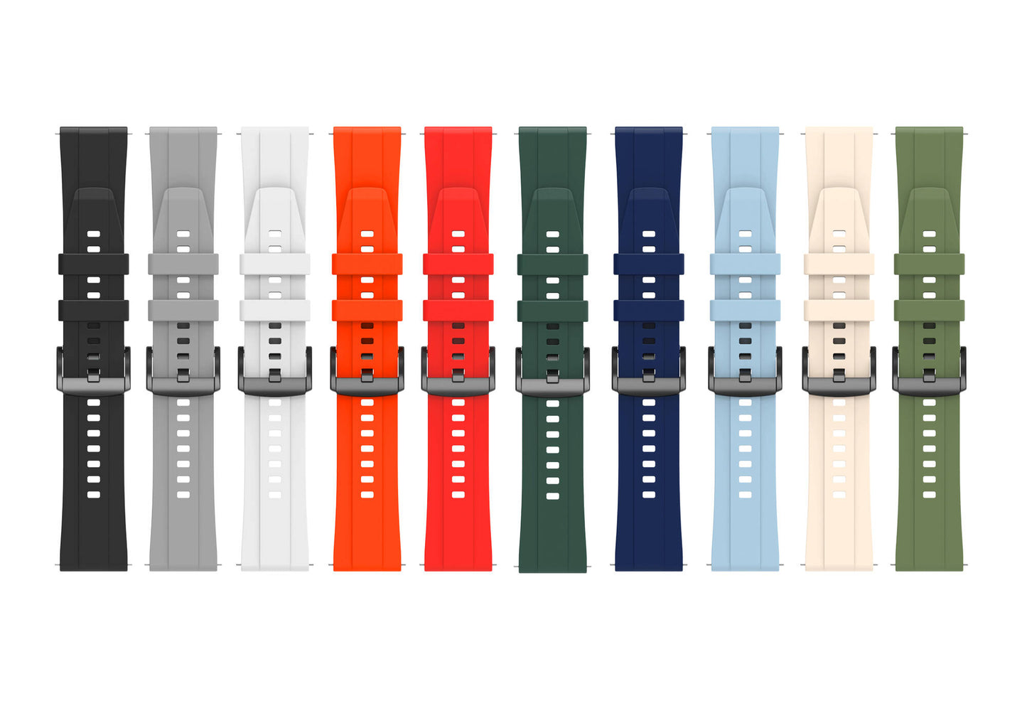 Huawei GT4 41mm Zore KRD-95 22mm Silikon Kordon Gri