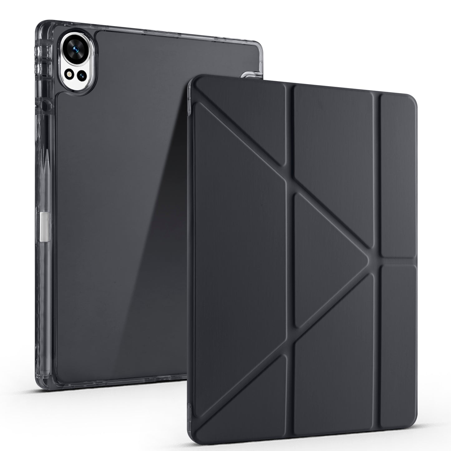 Huawei Matepad 12X Kılıf Zore Tri Folding Kalem Bölmeli Standlı Kılıf Mor