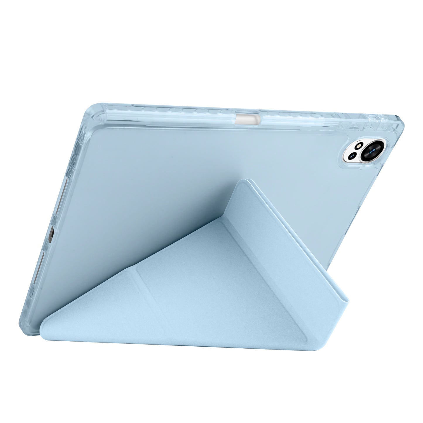 Huawei Matepad 12X Kılıf Zore Tri Folding Kalem Bölmeli Standlı Kılıf Lacivert