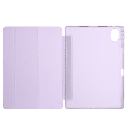Huawei Matepad 12X Kılıf Zore Tri Folding Kalem Bölmeli Standlı Kılıf Lila
