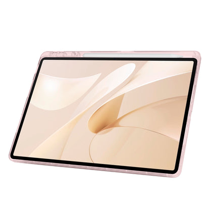 Huawei Matepad 12X Kılıf Zore Tri Folding Kalem Bölmeli Standlı Kılıf Rose Gold