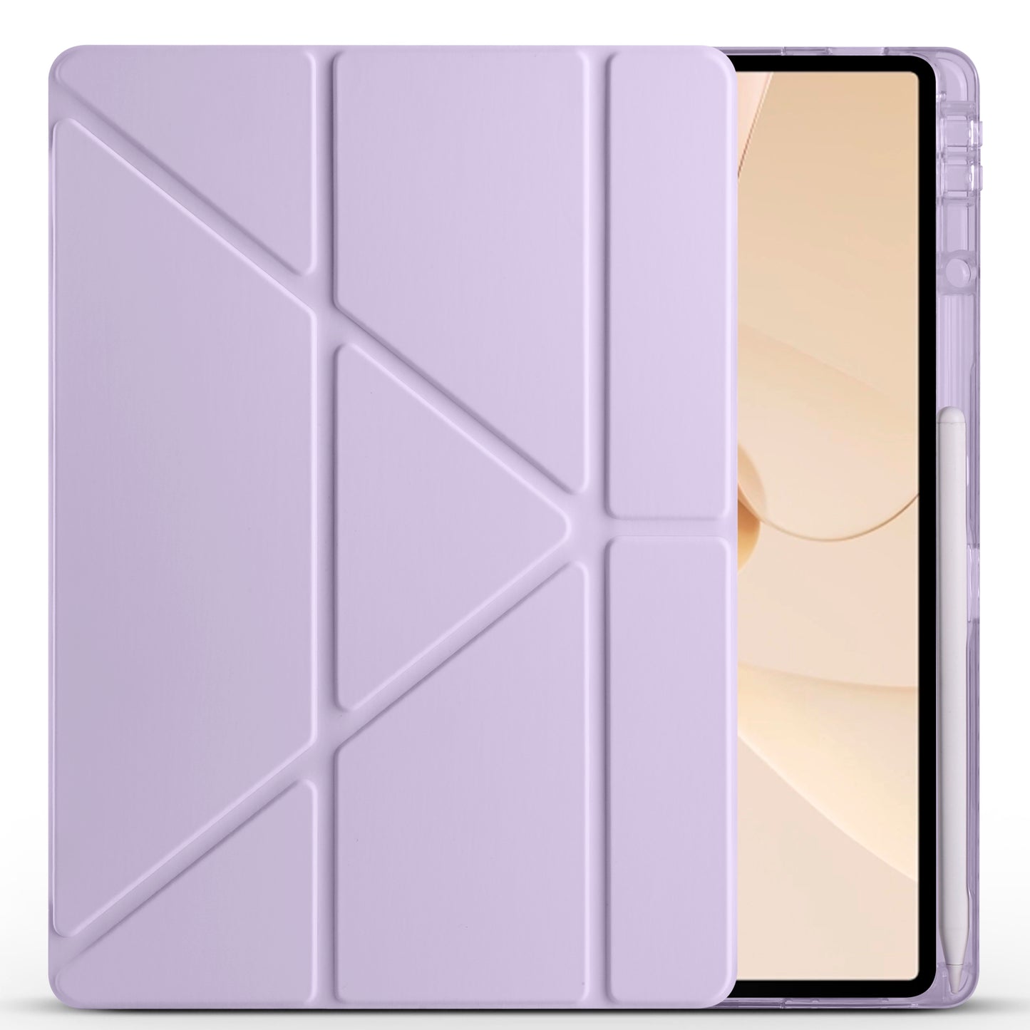 Huawei Matepad 12X Kılıf Zore Tri Folding Kalem Bölmeli Standlı Kılıf Lila