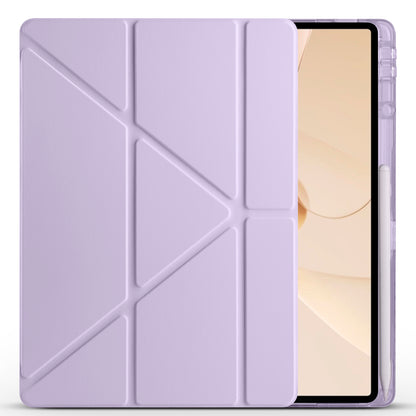 Huawei Matepad 12X Kılıf Zore Tri Folding Kalem Bölmeli Standlı Kılıf Lila