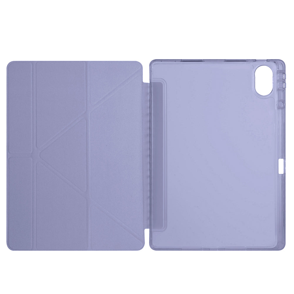 Huawei Matepad 12X Kılıf Zore Tri Folding Kalem Bölmeli Standlı Kılıf Mor