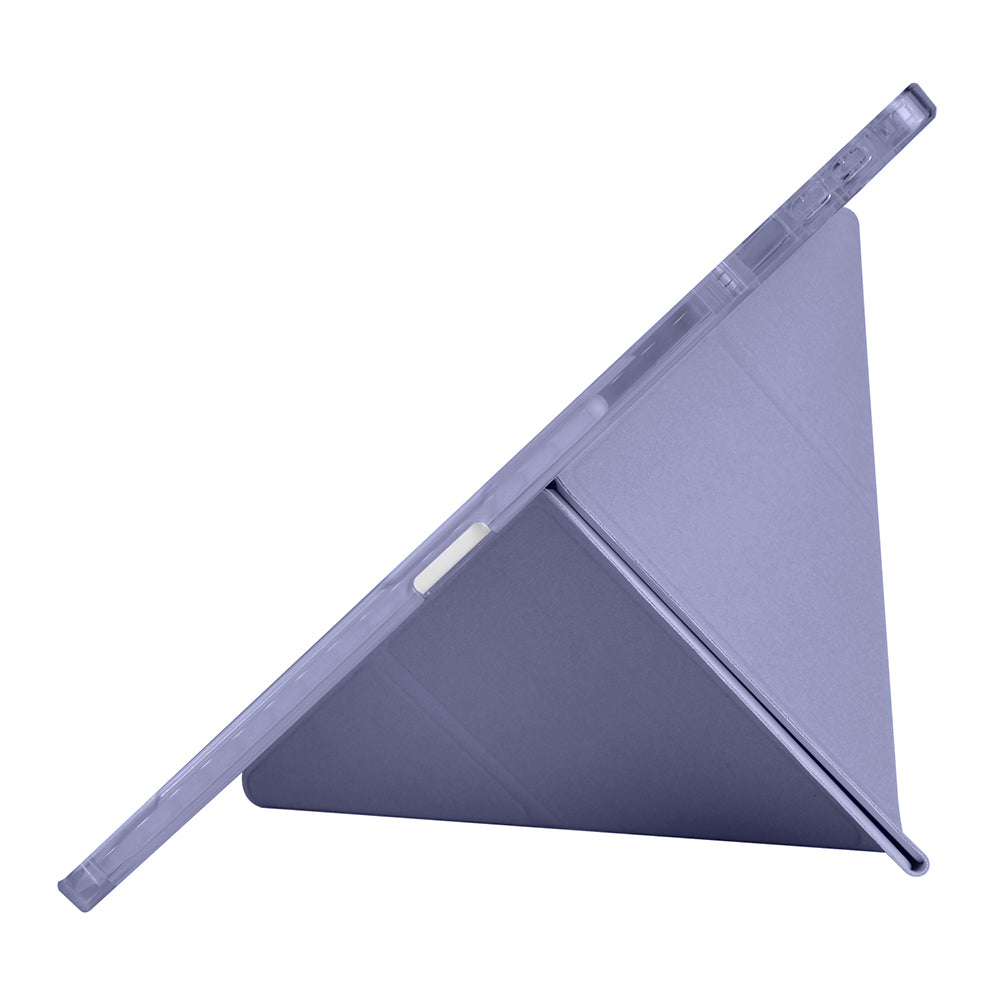 Huawei Matepad 12X Kılıf Zore Tri Folding Kalem Bölmeli Standlı Kılıf Mor