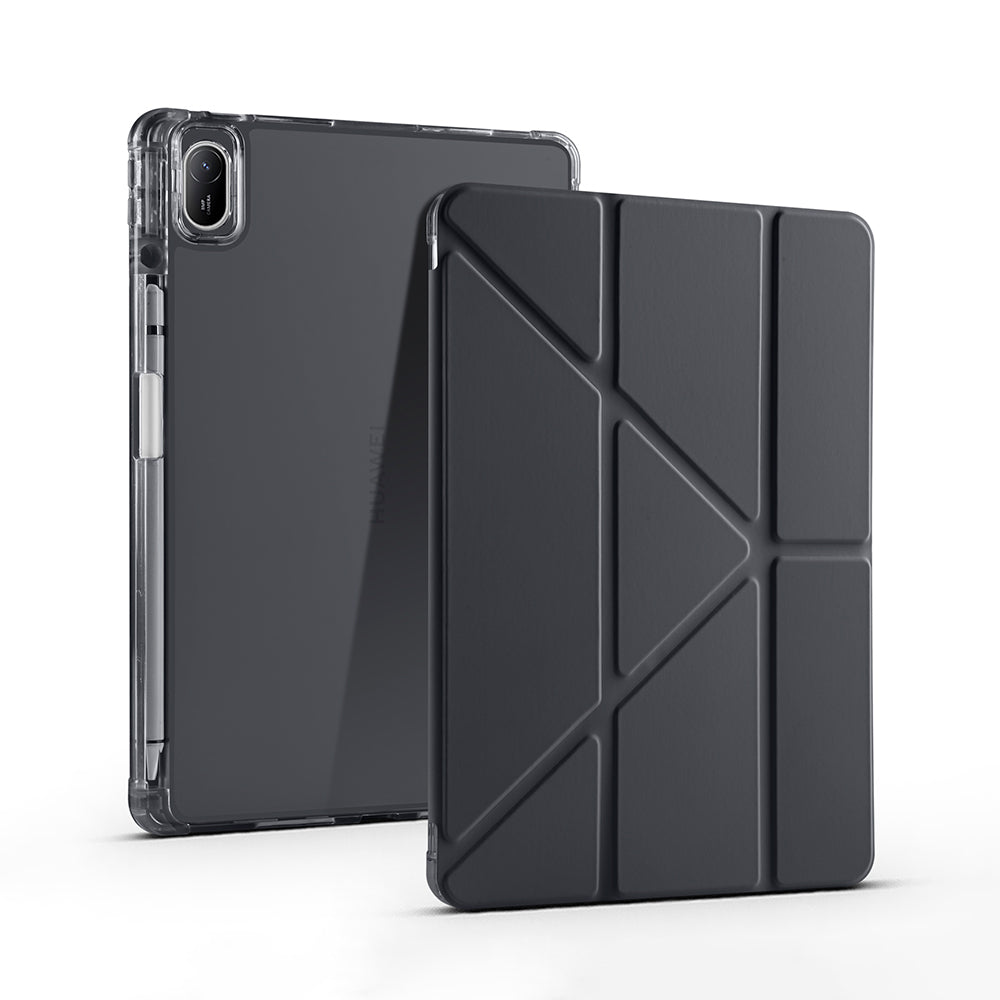 Huawei Matepad SE 11 Kılıf Zore Tri Folding Kalem Bölmeli Standlı Kılıf Koyu Yeşil