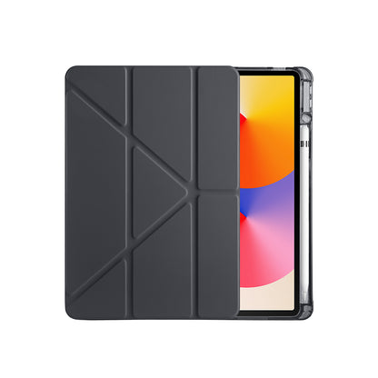 Huawei Matepad SE 11 Kılıf Zore Tri Folding Kalem Bölmeli Standlı Kılıf Gri