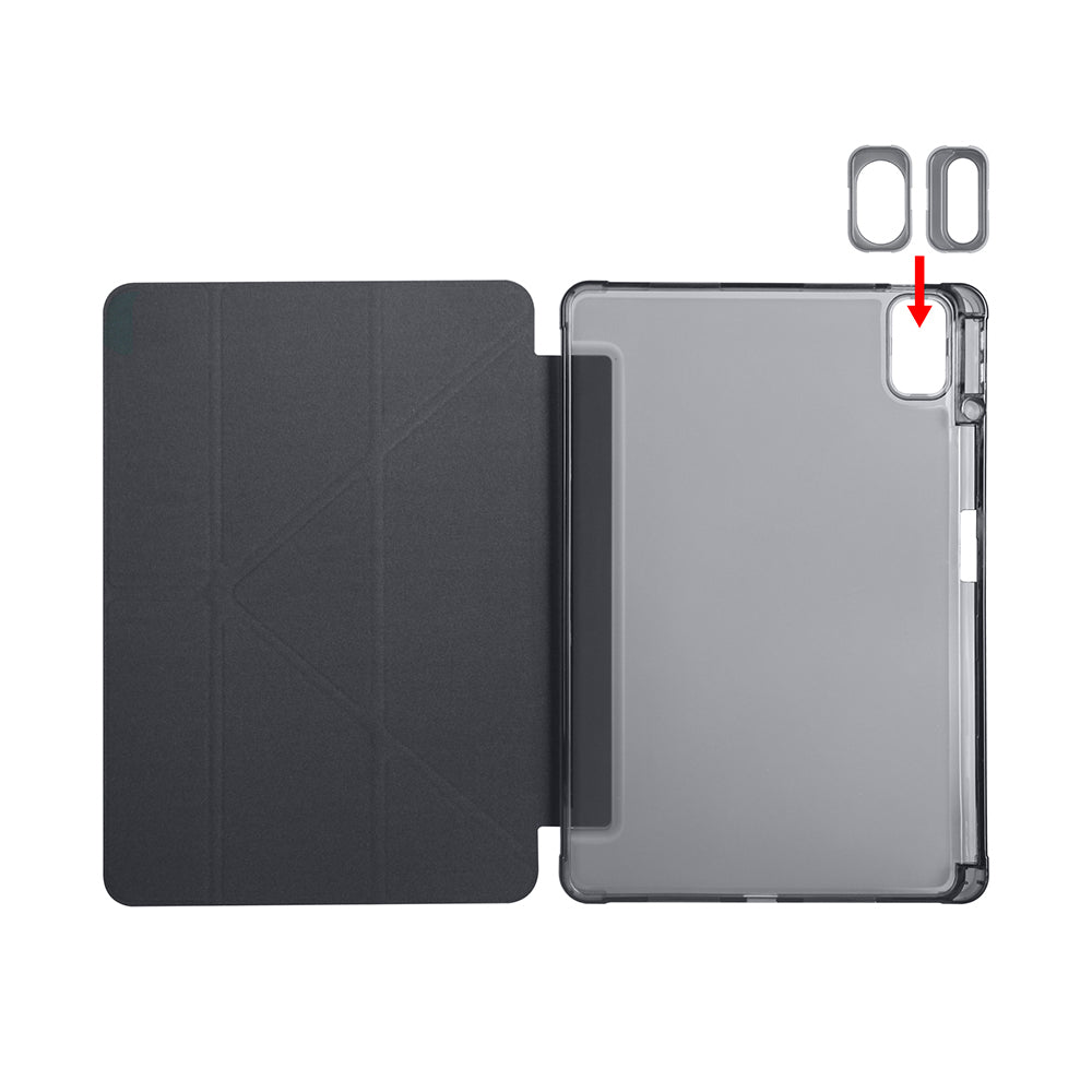 Huawei Matepad SE 11 Kılıf Zore Tri Folding Kalem Bölmeli Standlı Kılıf Mor