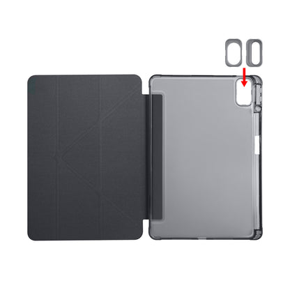 Huawei Matepad SE 11 Kılıf Zore Tri Folding Kalem Bölmeli Standlı Kılıf Rose Gold