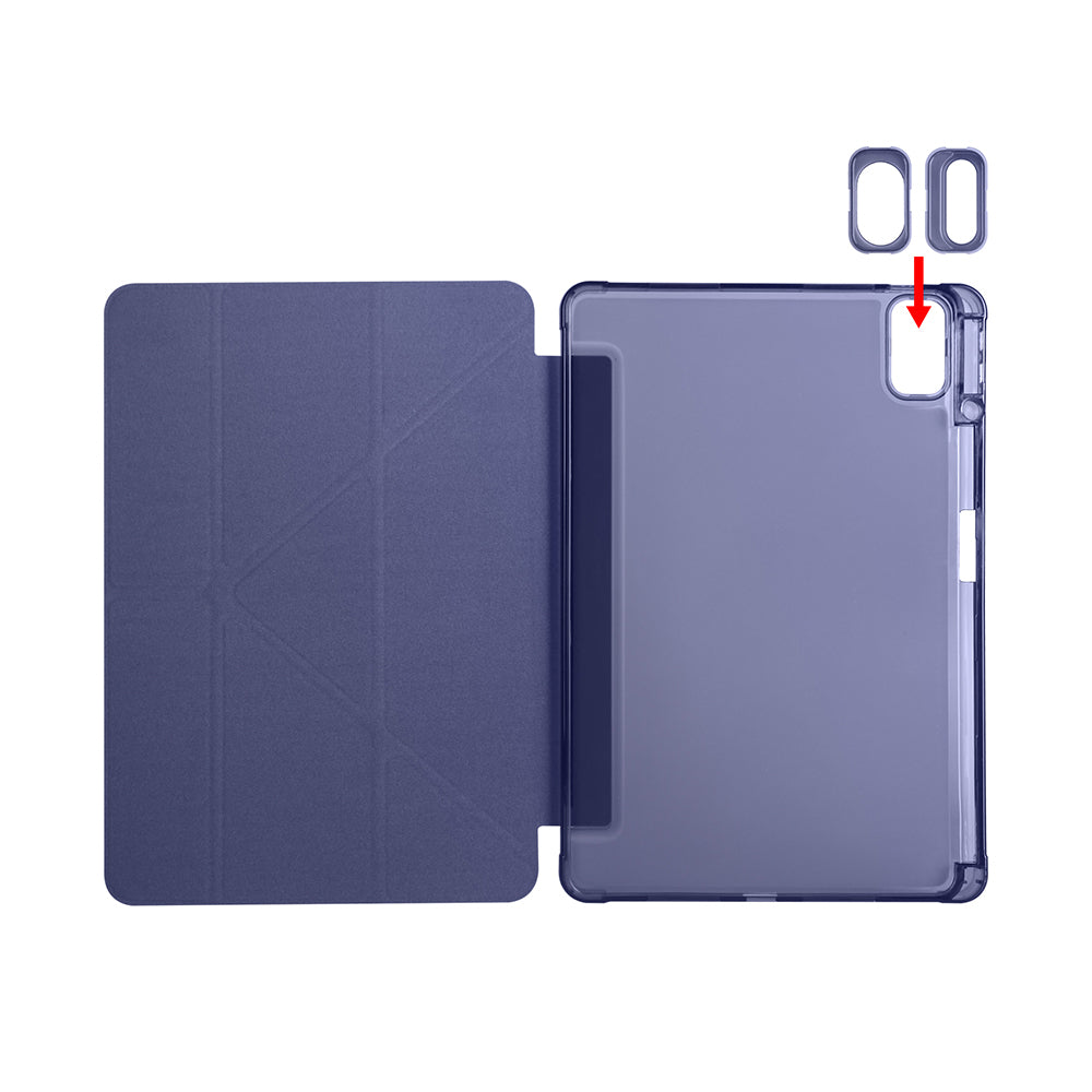 Huawei Matepad SE 11 Kılıf Zore Tri Folding Kalem Bölmeli Standlı Kılıf Lila