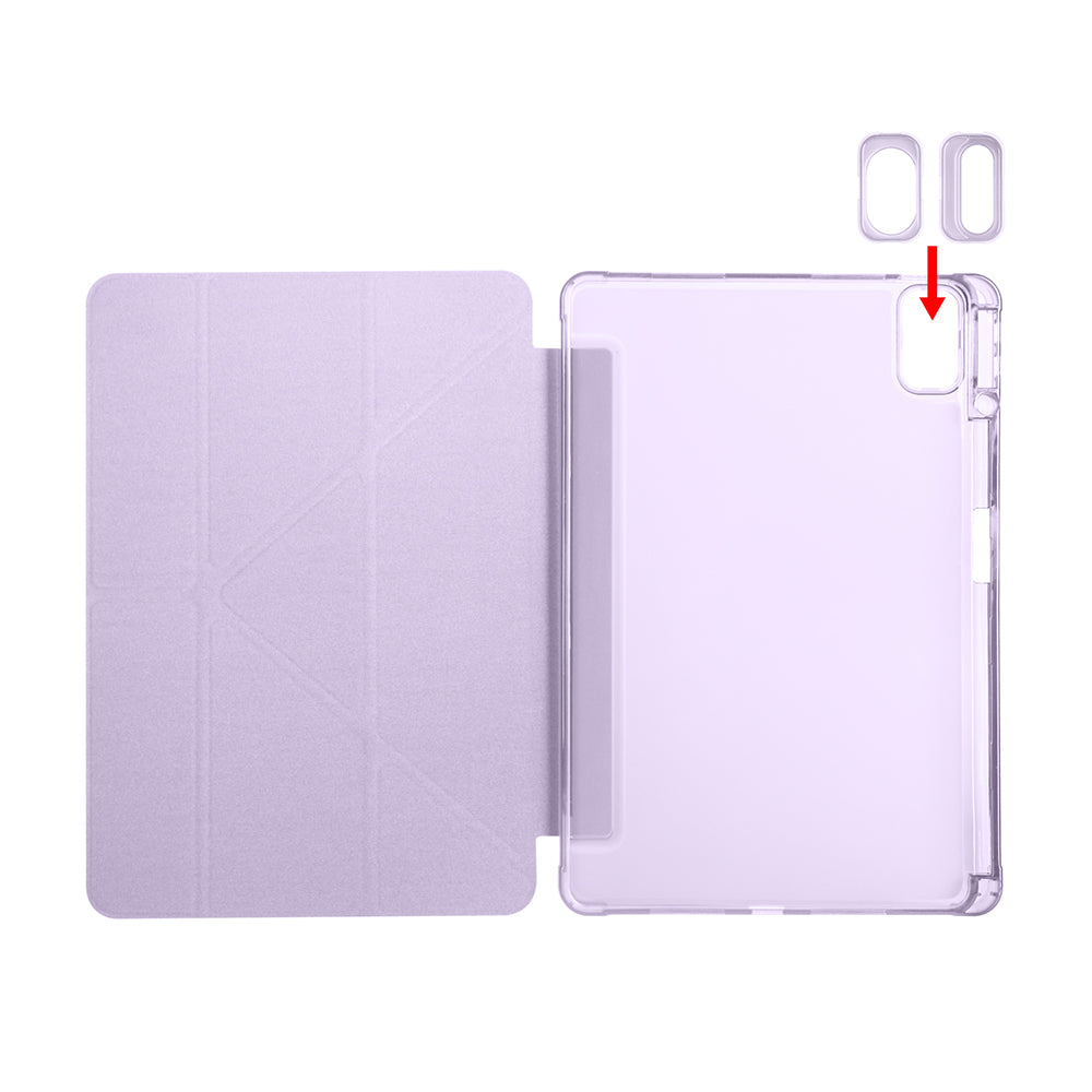 Huawei Matepad SE 11 Kılıf Zore Tri Folding Kalem Bölmeli Standlı Kılıf Lacivert