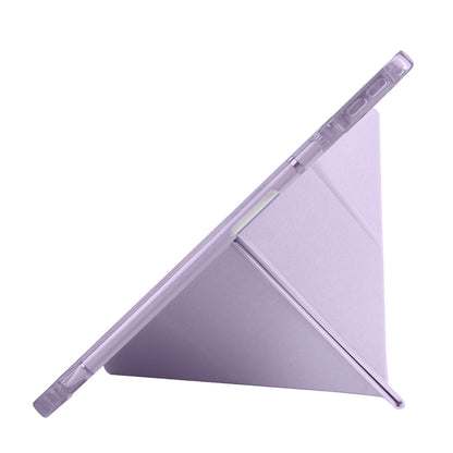 Huawei Matepad SE 11 Kılıf Zore Tri Folding Kalem Bölmeli Standlı Kılıf Lila