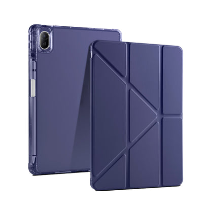 Huawei Matepad SE 11 Kılıf Zore Tri Folding Kalem Bölmeli Standlı Kılıf Lacivert