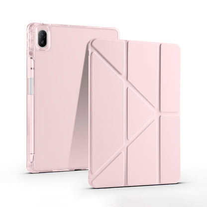 Huawei Matepad SE 11 Kılıf Zore Tri Folding Kalem Bölmeli Standlı Kılıf Rose Gold