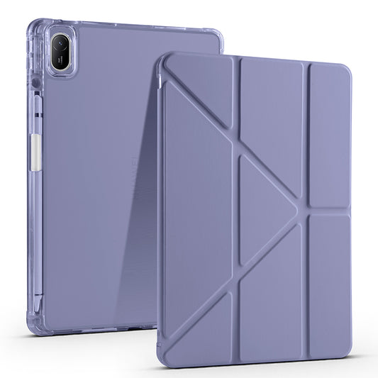 Huawei Matepad SE 11 Kılıf Zore Tri Folding Kalem Bölmeli Standlı Kılıf Mor