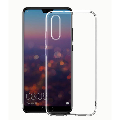 Huawei P20 Kılıf Zore Süper Silikon Kapak Renksiz