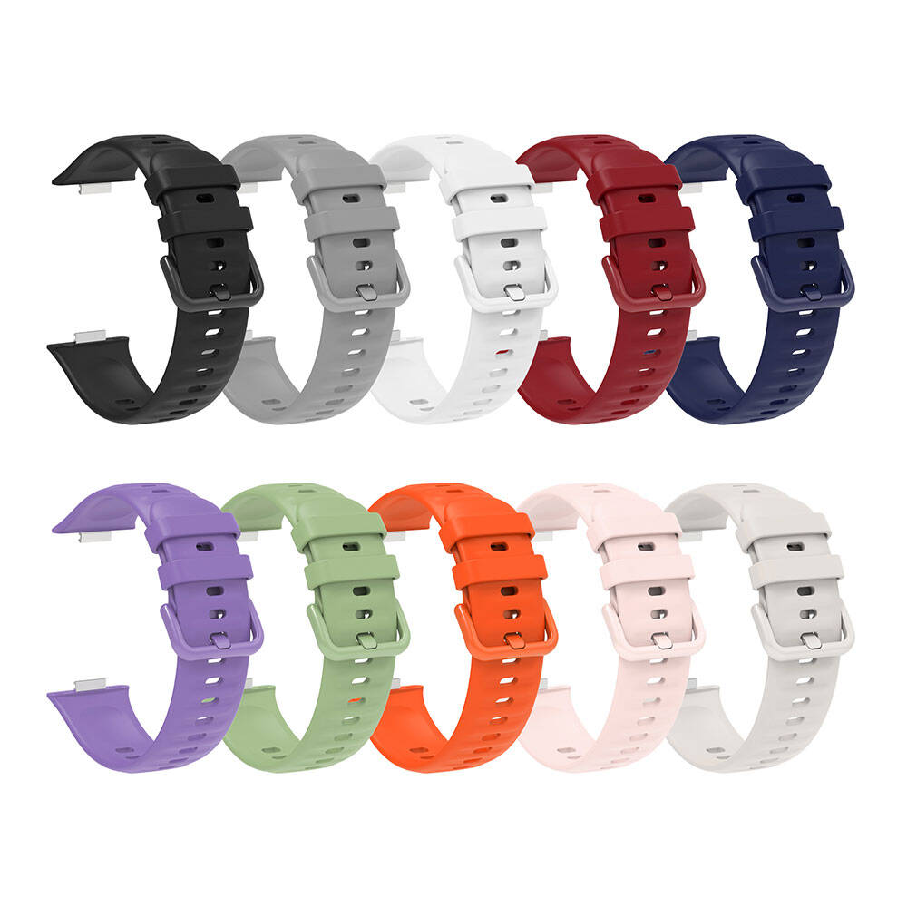 Huawei Watch Fit 3 Band Serisi Klasik Kordon Silikon Strap Kayış Pembe