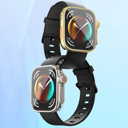 Huawei Watch Fit 3 to Apple Watch Ultra 49mm Kasa Dönüştürücü ve Ekran Koruyucu Zore Watch Gard 33 Gold