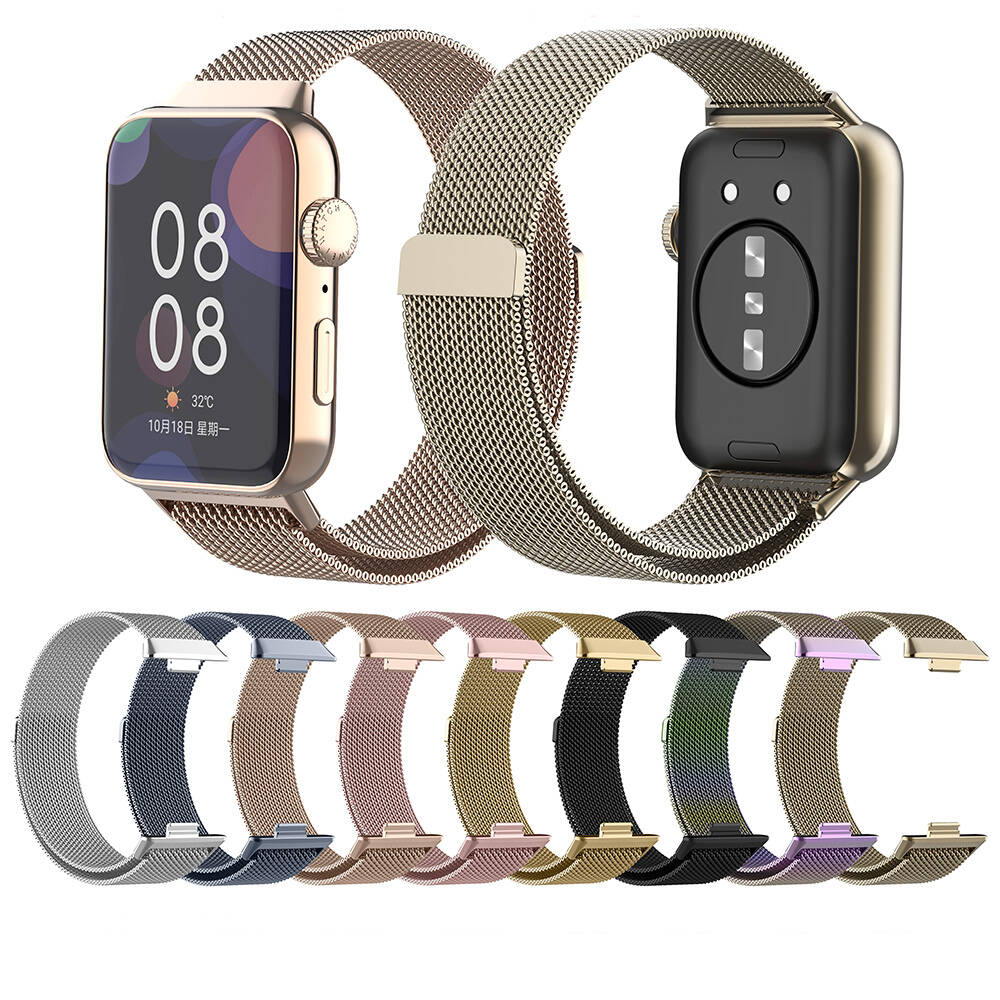 Huawei Watch Fit 3 Zore KRD-01 Metal Kordon Gümüş