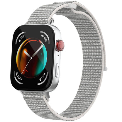 Huawei Watch Fit 3 Zore KRD-03 Hasır Kordon Beyaz