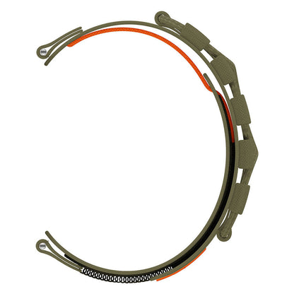 Huawei Watch GT 3 42mm Zore KRD-112 20mm Orbital Örgülü Halat Tasarımlı Naylon Kumaş Hasır Kordon Turuncu