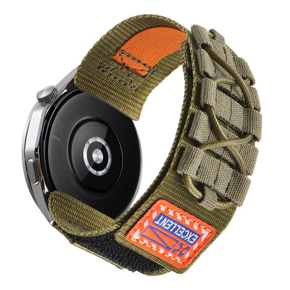 Huawei Watch GT 3 46mm Zore KRD-112 22mm Orbital Örgülü Halat Tasarımlı Naylon Kumaş Hasır Kordon Gri