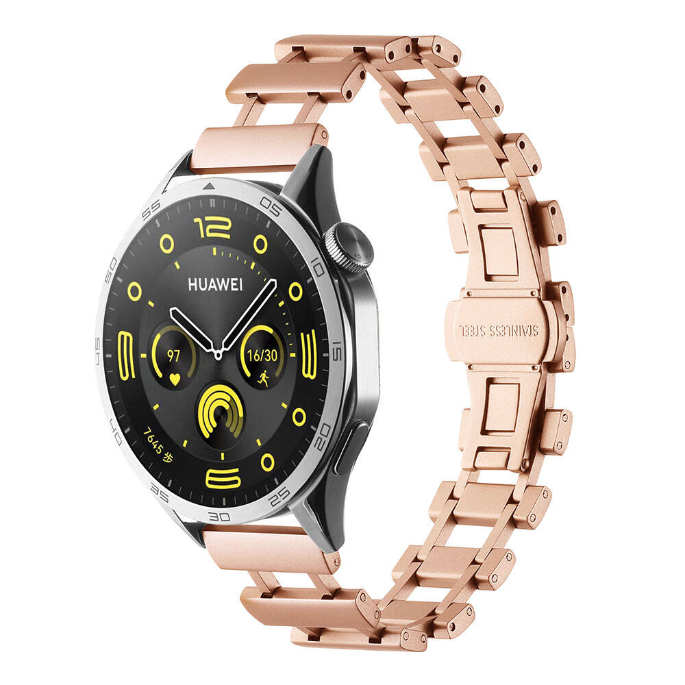 Huawei Watch GT 3 46mm Zore KRD-96 22mm Metal Kordon Rose Gold