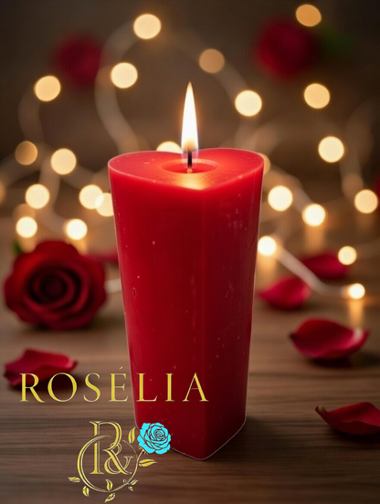 Kalp Temalı Baton Dekoratif Mum | Rosélia
