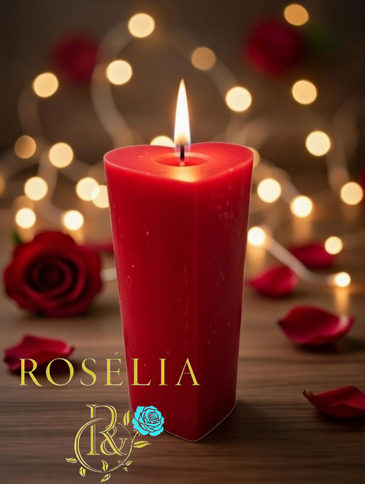 Kalp Temalı Baton Dekoratif Mum | Rosélia