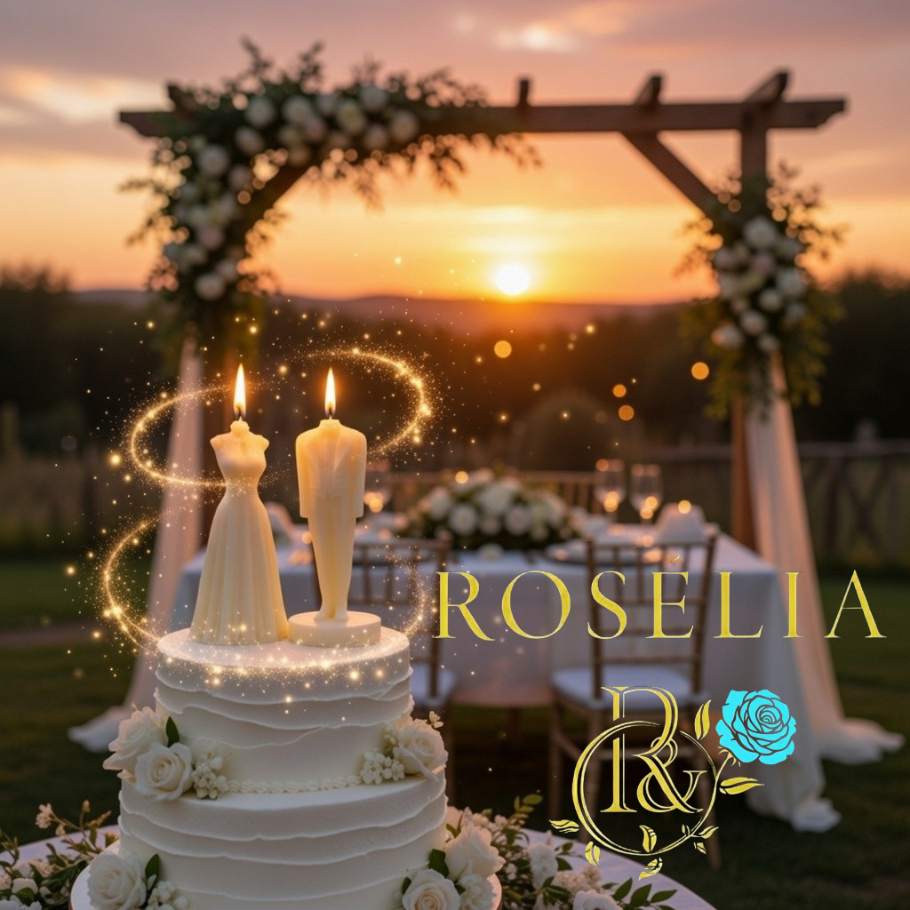 Gelin Damat Figür Tasarımı Dekoratif Mum | Rosélia
