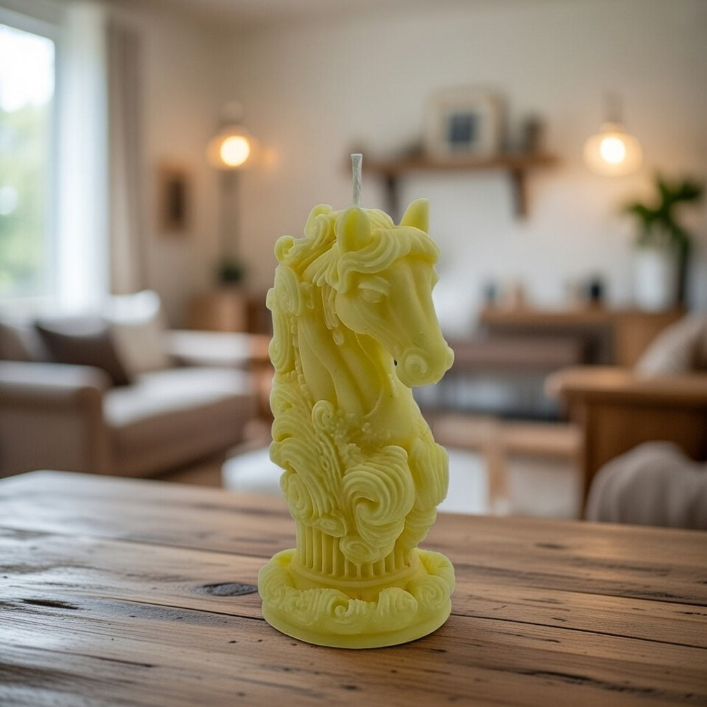 Işığın ve Özgürlüğün Buluştuğu At Figürü Dekoratif Mum | Rosélia