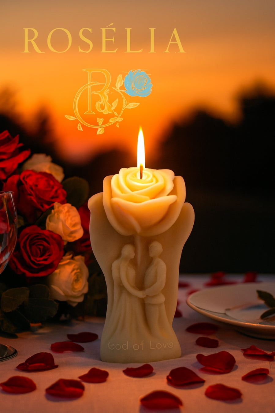 God of Love 🕊️ Dekoratif Mum | Rosélia