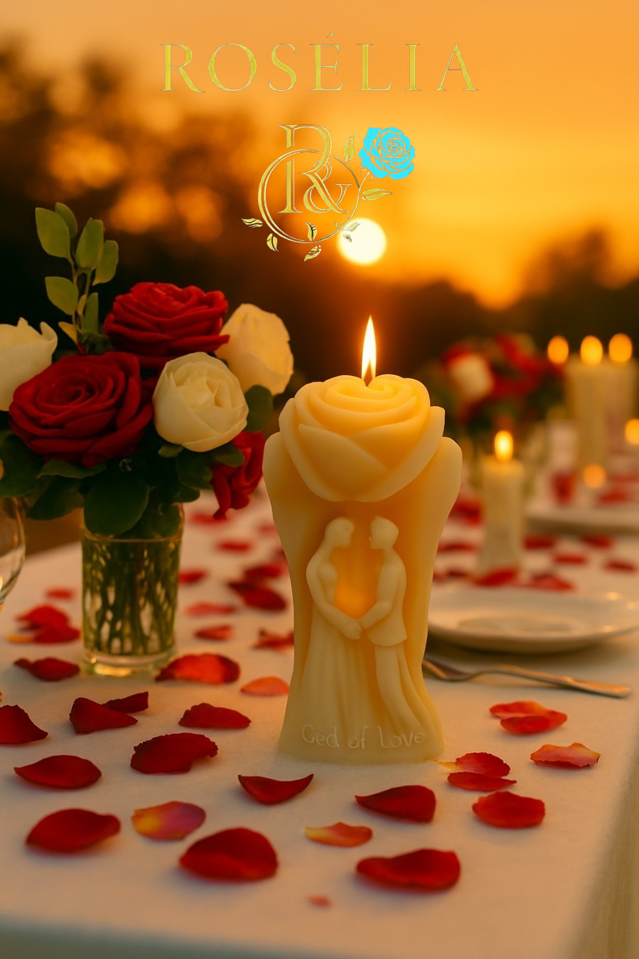 God of Love 🕊️ Dekoratif Mum | Rosélia