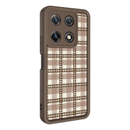 İnfinix Note 30 Pro Kılıf Kamera Korumalı Baskılı Arka Yüzey Zore Klas Kapak Açık Kahve