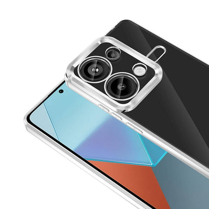 Xiaomi Redmi Note 13 Pro 4G Kılıf Kamera Korumalı Logo Gösteren Zore Omega Kapak Siyah