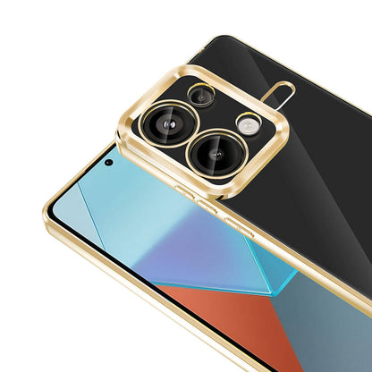 Xiaomi Redmi Note 13 Pro 4G Kılıf Kamera Korumalı Logo Gösteren Zore Omega Kapak Rose Gold