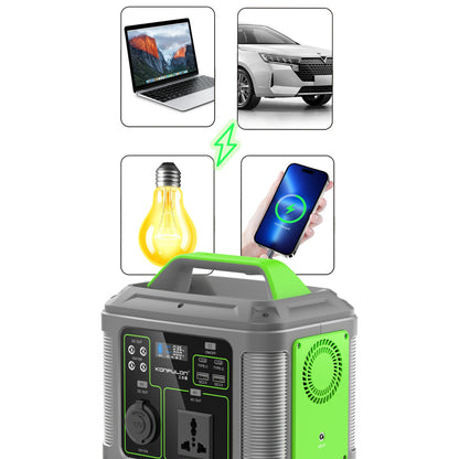 Konfulon CN04 Powerbank 300W 60.000 mAh 5W Led Işıklı Kamp Şarj PD 60W - Gri