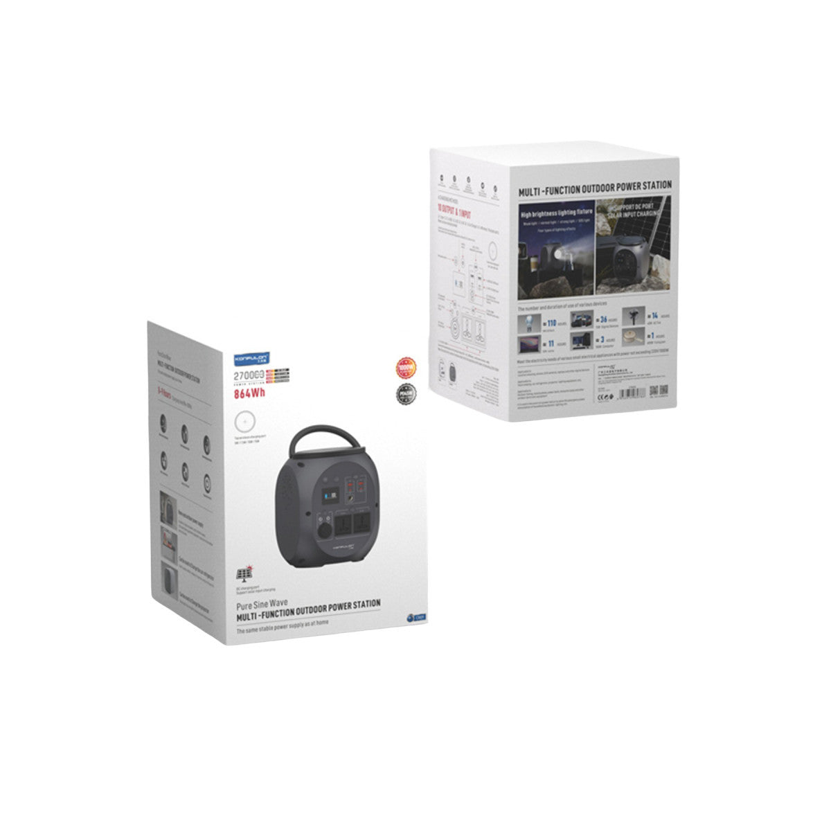 Konfulon CN09 Powerbank 1000W 270.000 mAh Kamp Şarj 45W PD