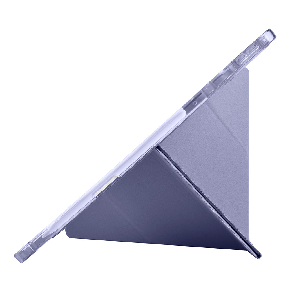 Lenovo Idea Tab Pro 12.7 TB-373FU Kılıf Zore Tri Folding Kalem Bölmeli Standlı Kılıf Mavi