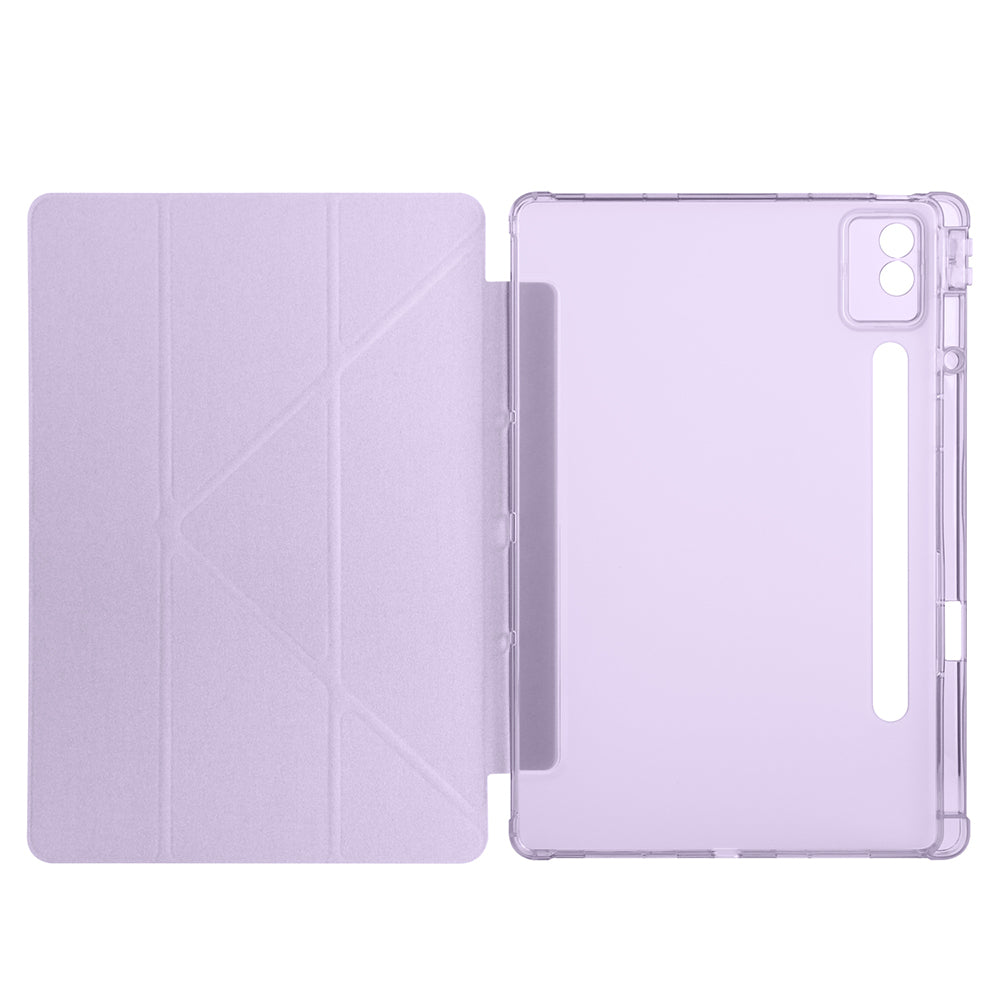 Lenovo Idea Tab Pro 12.7 TB-373FU Kılıf Zore Tri Folding Kalem Bölmeli Standlı Kılıf Siyah