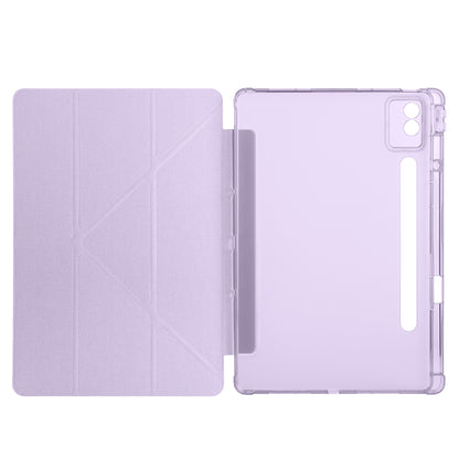 Lenovo Idea Tab Pro 12.7 TB-373FU Kılıf Zore Tri Folding Kalem Bölmeli Standlı Kılıf Lila